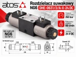 Rozdzielacz suwakowy NG6 Atos DHE-0631/2/A-X-24 DC