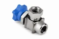 Zawór odcinający do manometru 1/4” F-F 90° z przeciwnakrętką EM9001BD