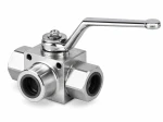 Zawór kulowy 3-drogowy Gemels GE3L 1" BSP DN25 420 bar typ L GE3GGT53011A000