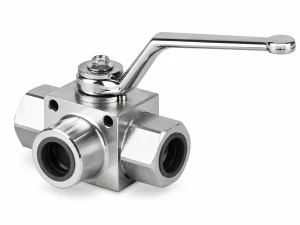 Zawór kulowy 3-drogowy Gemels GE3L 1" BSP DN25 420 bar typ L GE3GGT53011A000