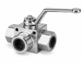Zawór kulowy 3-drogowy Gemels GE3L 3/8" BSP DN10 500 bar typ T GEAGGT24011A000