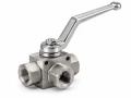 Zawór kulowy 3-drogowy Gemels GE5L 3/8" BSP DN10 500 bar typ L GE5GGT25011A000