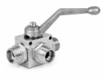 Zawór kulowy 3-drogowy MTC / Walvoil RSAP3V M18x1,5 (12L) DN10 380 bar typ L RSAP3V02L-L12-FF