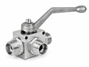 Zawór kulowy 3-drogowy MTC / Walvoil RSAP3V M18x1,5 (12L) DN10 380 bar typ L RSAP3V02L-L12-FF