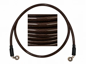 Przewód hamulcowy PTFE brązowy 30 cm banjo 10 mm 90°/45° boczne – ABcenter1056