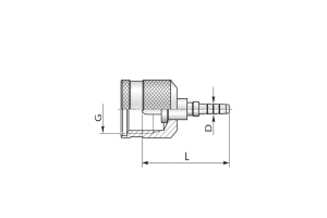 Końcówka do węża pomiarowego DN3 prosta z nakrętką, minimes M12,65x1,5 31S12003