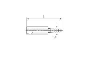 Końcówka do węża pomiarowego DN3 prosta rurkowa BEL/BES P31-03 rurka 6 L/S 34R00003
