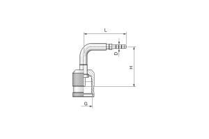 Końcówka do węża pomiarowego DN4 kolanko 90st. z nakętką, minimes M16x2 31TTN094 z zaślepką