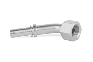 Końcówka do węża kolanko 45st. z nakrętką rolowaną DKR45 C15-06 G1/4” 0251-04-04