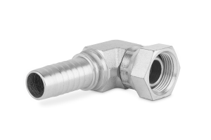 Końcówka do węża niskie kolanko 90st. kute z nakrętką zagniataną DKR90-K C12K-06 G3/8” 2321-04-06