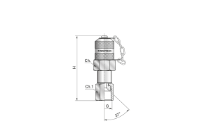 Przyłącze pomiarowe obrotowe JIC 37st 1/2"-20 UNF zat. metal. S11512203C