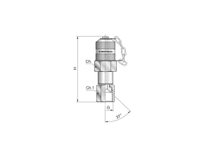 Przyłącze pomiarowe obrotowe JIC 37st 9/16"-18 UNF zat. metal. S11509163C