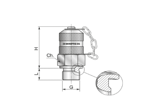 Przyłącze pomiarowe gwintowane 3/4"/M16x2 zat. metal. S10434G00C