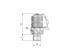 Przyłącze pomiarowe gwintowane M16x1,5 - 1/4"BSP S10714150C