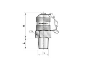Przyłącze pomiarowe gwintowane 3/8"BSPT/M16x2 zat. metal. S10838190P