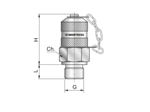 Przyłącze pomiarowe gwintowane 1/4" minimess S12,65x1.5 S10714120C