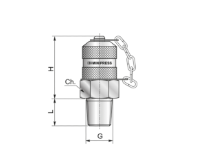 Przyłącze pomiarowe gwintowane 3/8"BSPT/M16x2 zat. metal. S10838190C